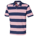 Front - Front Row Mens Striped Pique Polo Shirt