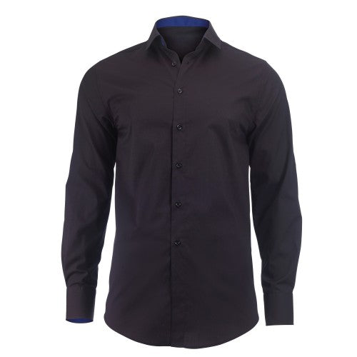 Front - Alexandra Mens Roll Sleeve Hospitality Work Shirt