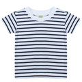 Front - Larkwood Unisex Baby Short Sleeve Striped T-Shirt