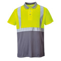 Front - Portwest Mens Short Sleeve Two-Tone Hi-Vis Polo Shirt