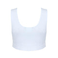 White-White - Back - Skinni Fit Womens-Ladies Fashion Sleeveless Crop Top