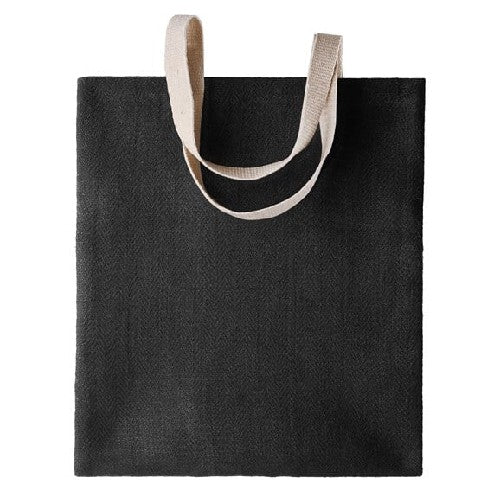 Black - Front - Kimood Womens-Ladies Patterned Jute Bag