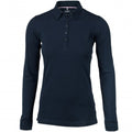 Front - Nimbus Womens/Ladies Carlington Deluxe Long Sleeve Polo Shirt