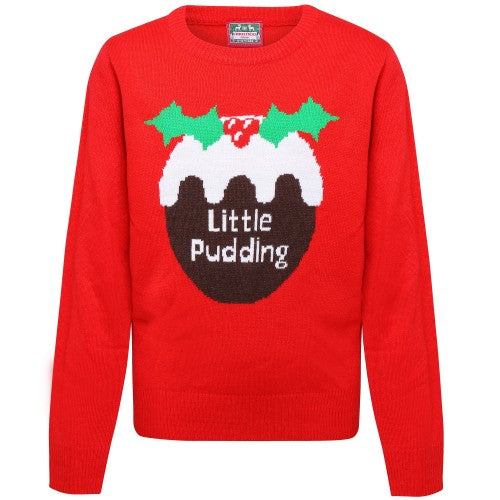 Front - Christmas Shop Childrens/Kids Little Pudding Jumper
