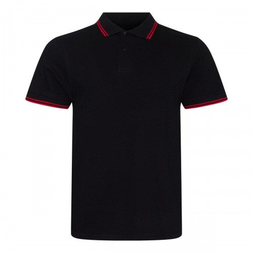 Front - AWDis Mens Stretch Tipped Polo Shirt
