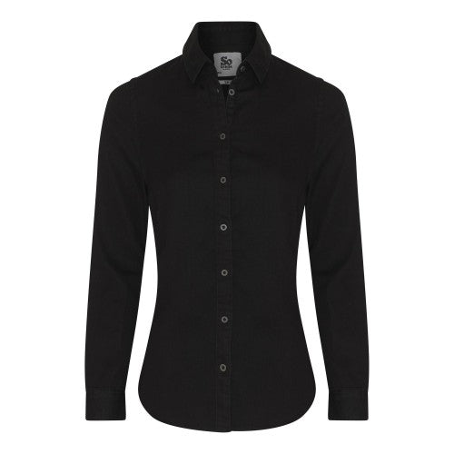 Front - AWDis So Denim Womens/Ladies Lucy Denim Shirt