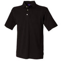 Front - Henbury Mens Classic Plain Polo Shirt With Stand Up Collar