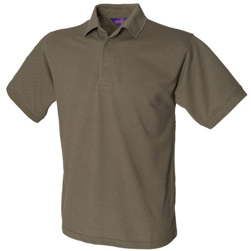 Front - Henbury Mens Short Sleeved 65/35 Pique Polo Shirt