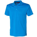 Front - Henbury Mens CoolTouch Textured Stripe Polo Shirt