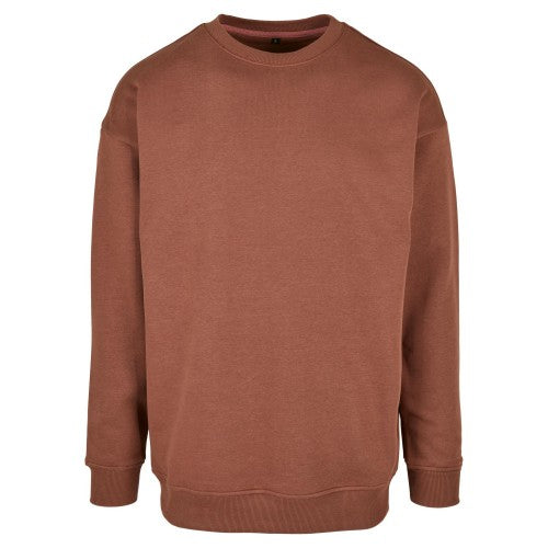 Olive - Front - Build Your Brand Mens Crew Neck Plain Sweatshirt