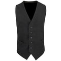 Front - Premier Mens Lined Polyester Waistcoat / Catering / Bar Wear (Pack of 2)