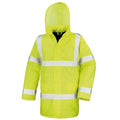 Front - Result Core High-Viz Motorway Coat (Waterproof & Windproof) (Pack of 2)