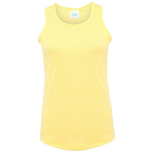 Front - AWDis Just Cool Girlie Fit Sports Ladies Vest / Tank Top