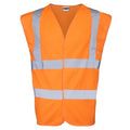 Front - RTY High Visibility Unisex High Vis Sleeveless Waistcoat / Vest (Pack of 2)