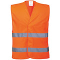 Front - Portwest Unisex High Visibility Two Band Safety Work Vest (Pack of 2)