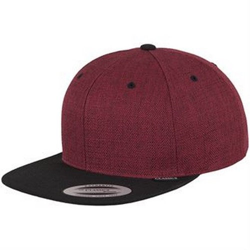 Front - Flexfit by Yupoong Unisex Melange Two-Tone Snapback Cap
