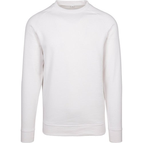 Front - Build Your Brand Mens Raglan-Sleeved Crew Neck Sweat
