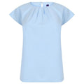 Front - Henbury Womens/Ladies Pleated Blouse
