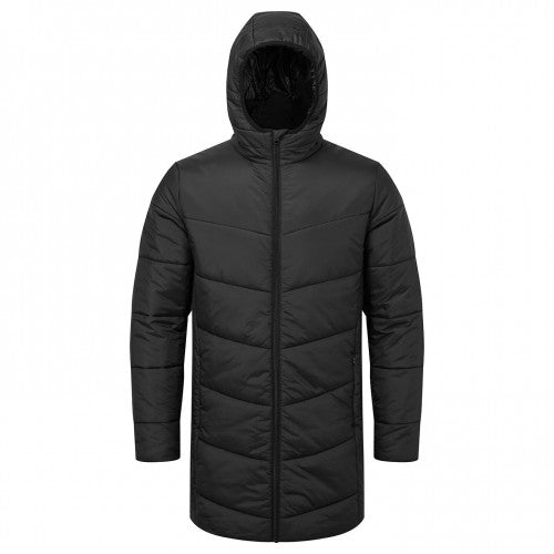 Front - TriDri Mens Microlight Longline Padded Jacket