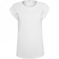 Front - Build Your Brand Womens/Ladies Organic Extended Shoulder T-Shirt