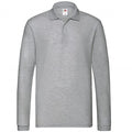 Front - Fruit of the Loom Mens Premium Long-Sleeved Polo Shirt