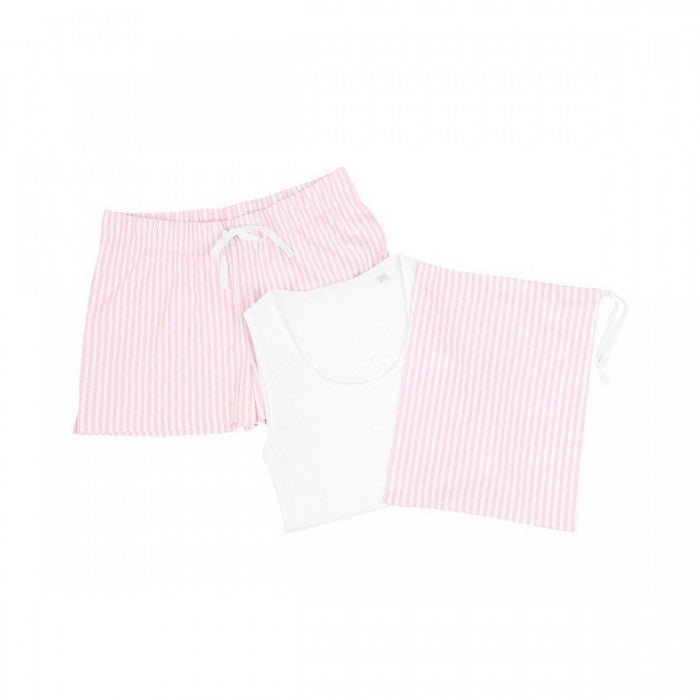 Front - Towel City Womens/Ladies Stripe Short Pyjama Set