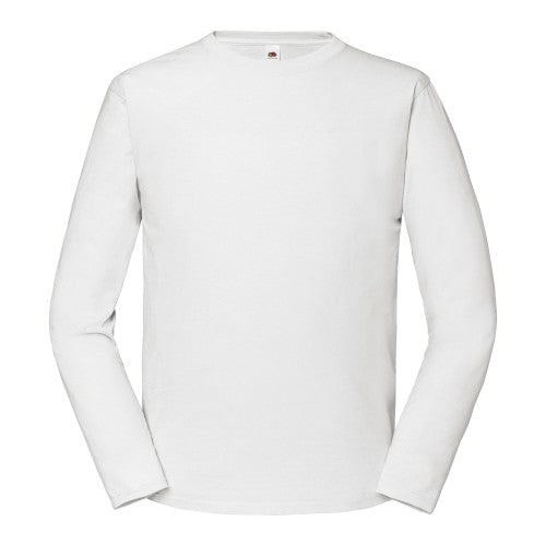 Front - Fruit of the Loom Mens Iconic Premium Long-Sleeved T-Shirt