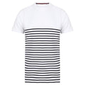 Front - Front Row Unisex Adult Breton Striped Tagless T-Shirt