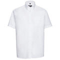 Front - Russell Collection Mens Oxford Easy-Care Short-Sleeved Shirt