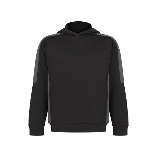 Black-Emerald - Front - Finden & Hales Childrens-Kids Team Contrast Hoodie