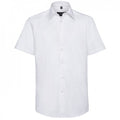 Front - Russell Collection Mens Oxford Easy-Care Tailored Short-Sleeved Shirt