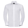 Front - Russell Collection Mens Oxford Easy-Care Tailored Long-Sleeved Shirt