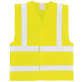 Front - Portwest Unisex Hi-Vis Two Band & Brace Vest (C470) / Workwear / Safetywear