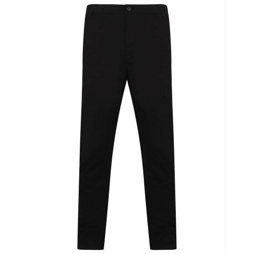 Front - Henbury Mens Stretch Flex Waistband Chinos