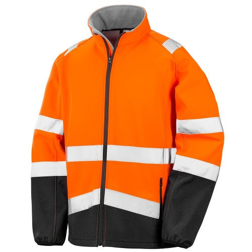 Front - SAFE-GUARD by Result Mens Printable Safety Soft Shell Jacket