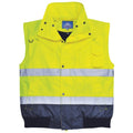 Front - Portwest Mens 3 In 1 Hi-Vis Bomber Jacket (C465) / Workwear