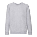 Front - Fruit of the Loom Childrens/Kids Classic Heather Raglan Sweatshirt