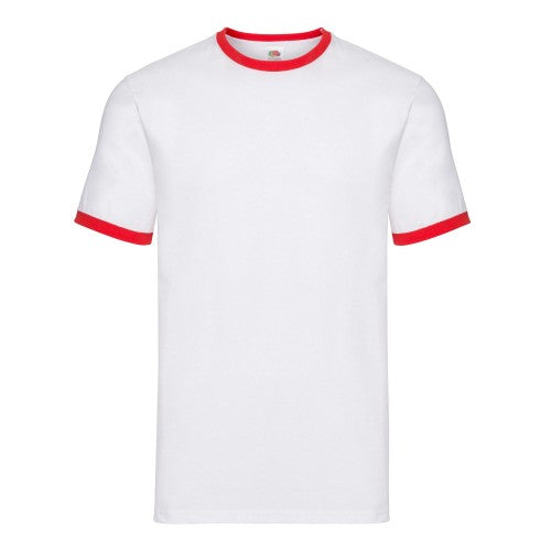 Front - Fruit Of The Loom Mens Ringer T-Shirt