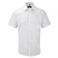 Front - Russell Collection Mens Herringbone Short-Sleeved Shirt