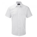 Front - Russell Collection Mens Herringbone Short-Sleeved Shirt