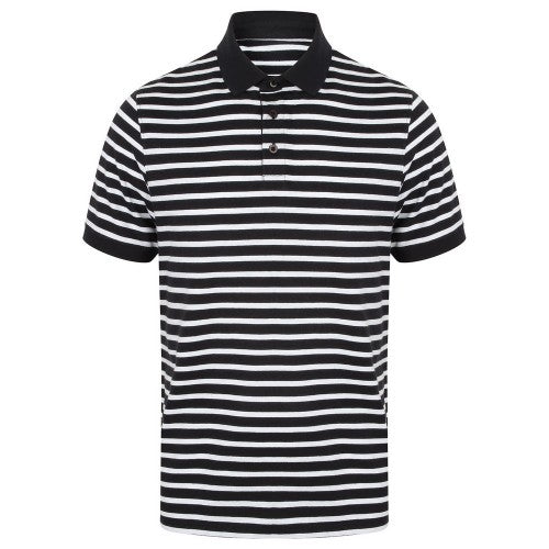 Front - Front Row Unisex Adult Striped Jersey Polo Shirt