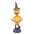 Front - Something Different Metal Pumpkin Man Ornament