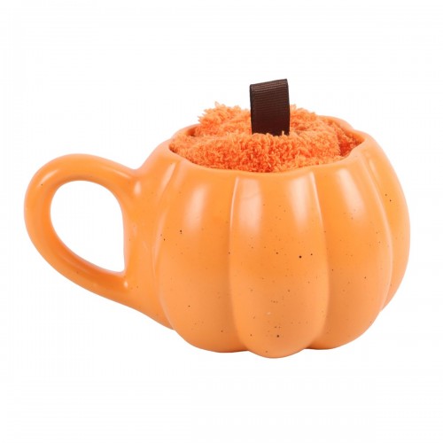 Front - Something Different Pumpkin Mug and Sock Set