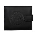 Front - Manchester City FC Mens RFID Embossed Leather Wallet