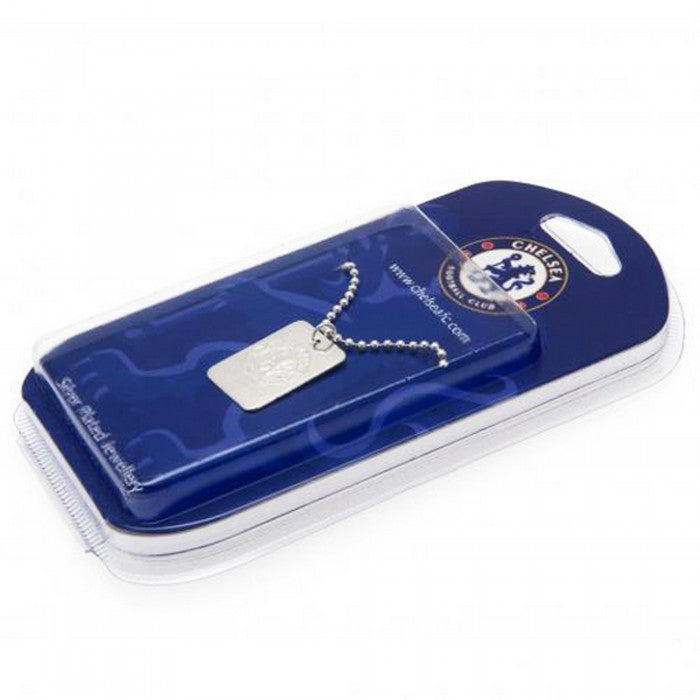 Front - Chelsea FC Silver Plated Dog Tag And Chain