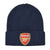 Front - Arsenal FC Adults Unisex Crest Cuff Knitted Beanie
