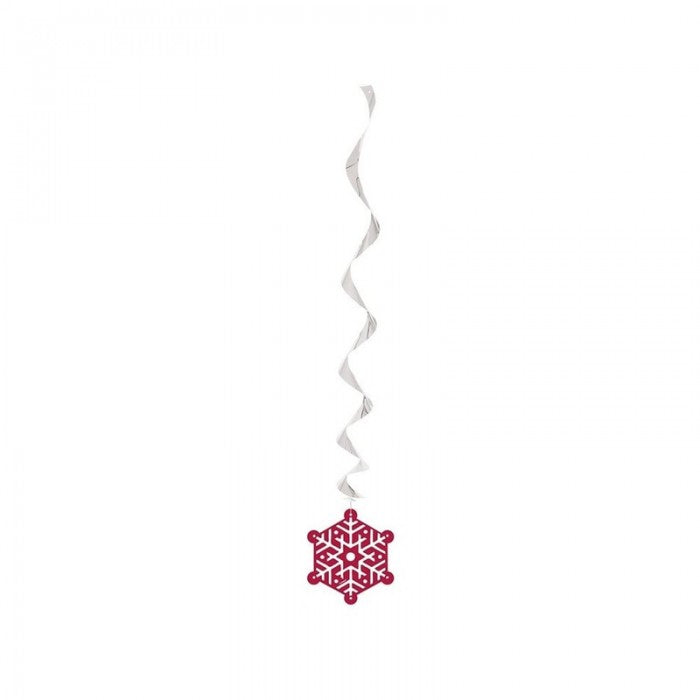 Front - Unique Party Sparkle Tree Snowflake Christmas Hanging Decoration (Pack of 3)