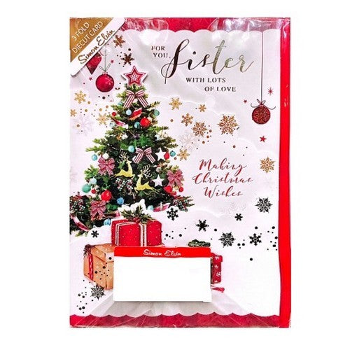 Front - Simon Elvin For You Sister Tree Christmas Card (Pack of 6)