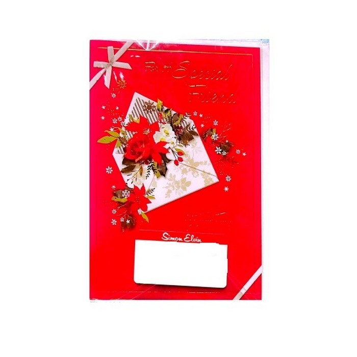 Front - Simon Elvin Special Friend Postcard Christmas Card (Pack of 6)