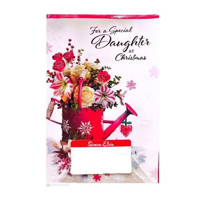 Front - Simon Elvin For A Special Daughter Christmas Card (Pack of 6)